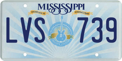 MS license plate LVS739