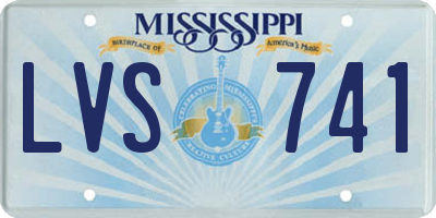 MS license plate LVS741