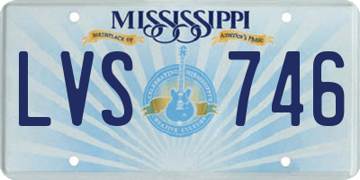 MS license plate LVS746
