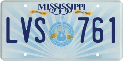 MS license plate LVS761