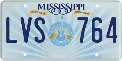 MS license plate LVS764