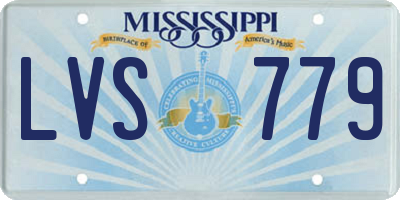 MS license plate LVS779