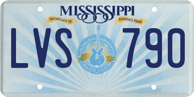 MS license plate LVS790