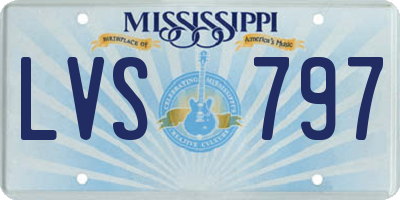 MS license plate LVS797