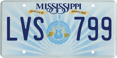 MS license plate LVS799