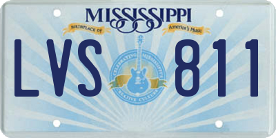 MS license plate LVS811