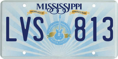 MS license plate LVS813