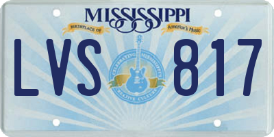 MS license plate LVS817