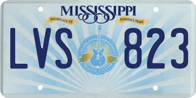 MS license plate LVS823