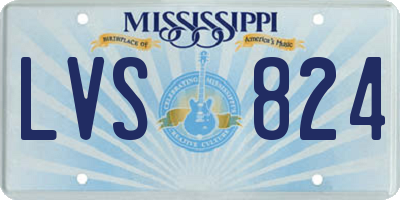 MS license plate LVS824
