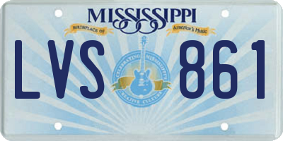 MS license plate LVS861