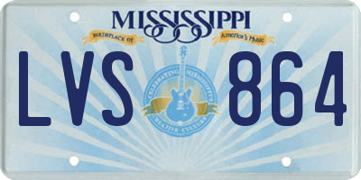 MS license plate LVS864