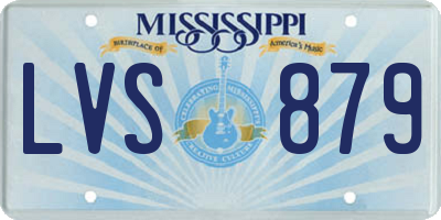 MS license plate LVS879