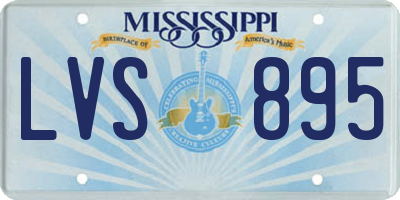 MS license plate LVS895