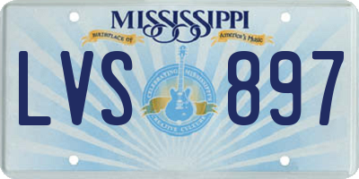 MS license plate LVS897