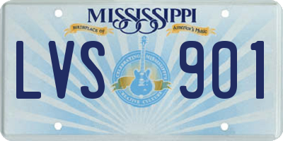 MS license plate LVS901
