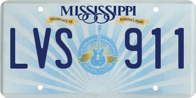 MS license plate LVS911