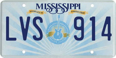 MS license plate LVS914