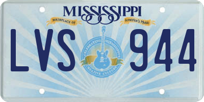MS license plate LVS944