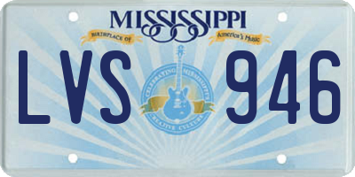 MS license plate LVS946