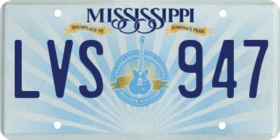 MS license plate LVS947