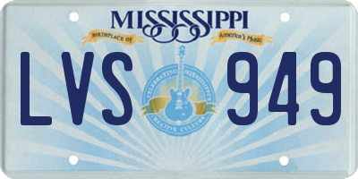 MS license plate LVS949