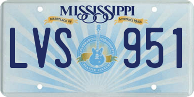 MS license plate LVS951