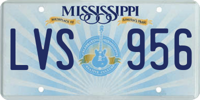 MS license plate LVS956