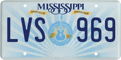 MS license plate LVS969