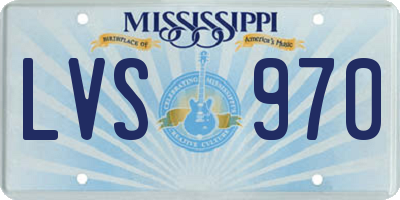 MS license plate LVS970