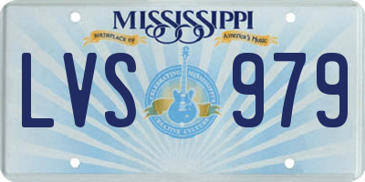 MS license plate LVS979