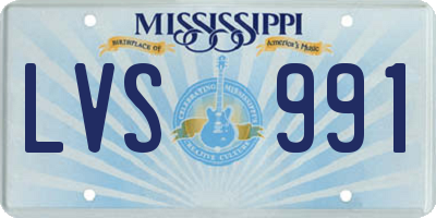 MS license plate LVS991