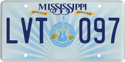 MS license plate LVT097