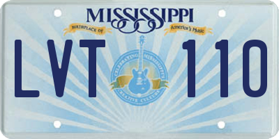 MS license plate LVT110