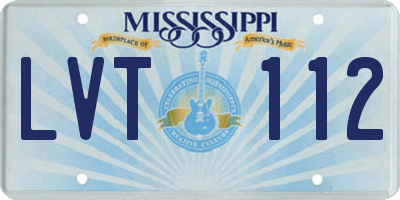 MS license plate LVT112