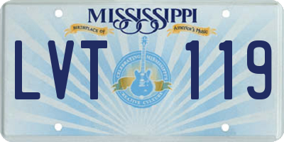 MS license plate LVT119