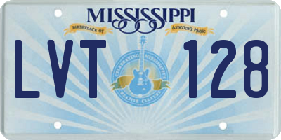 MS license plate LVT128
