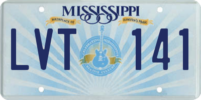 MS license plate LVT141