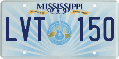 MS license plate LVT150
