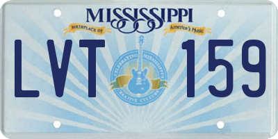 MS license plate LVT159