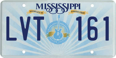 MS license plate LVT161