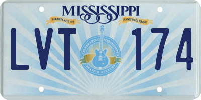 MS license plate LVT174