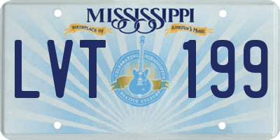 MS license plate LVT199