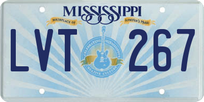 MS license plate LVT267