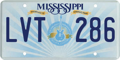 MS license plate LVT286