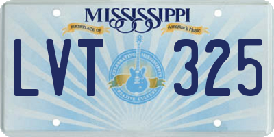 MS license plate LVT325