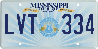 MS license plate LVT334