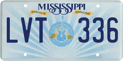 MS license plate LVT336