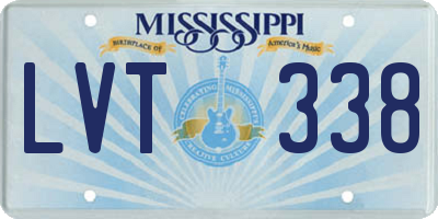 MS license plate LVT338