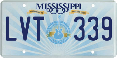 MS license plate LVT339